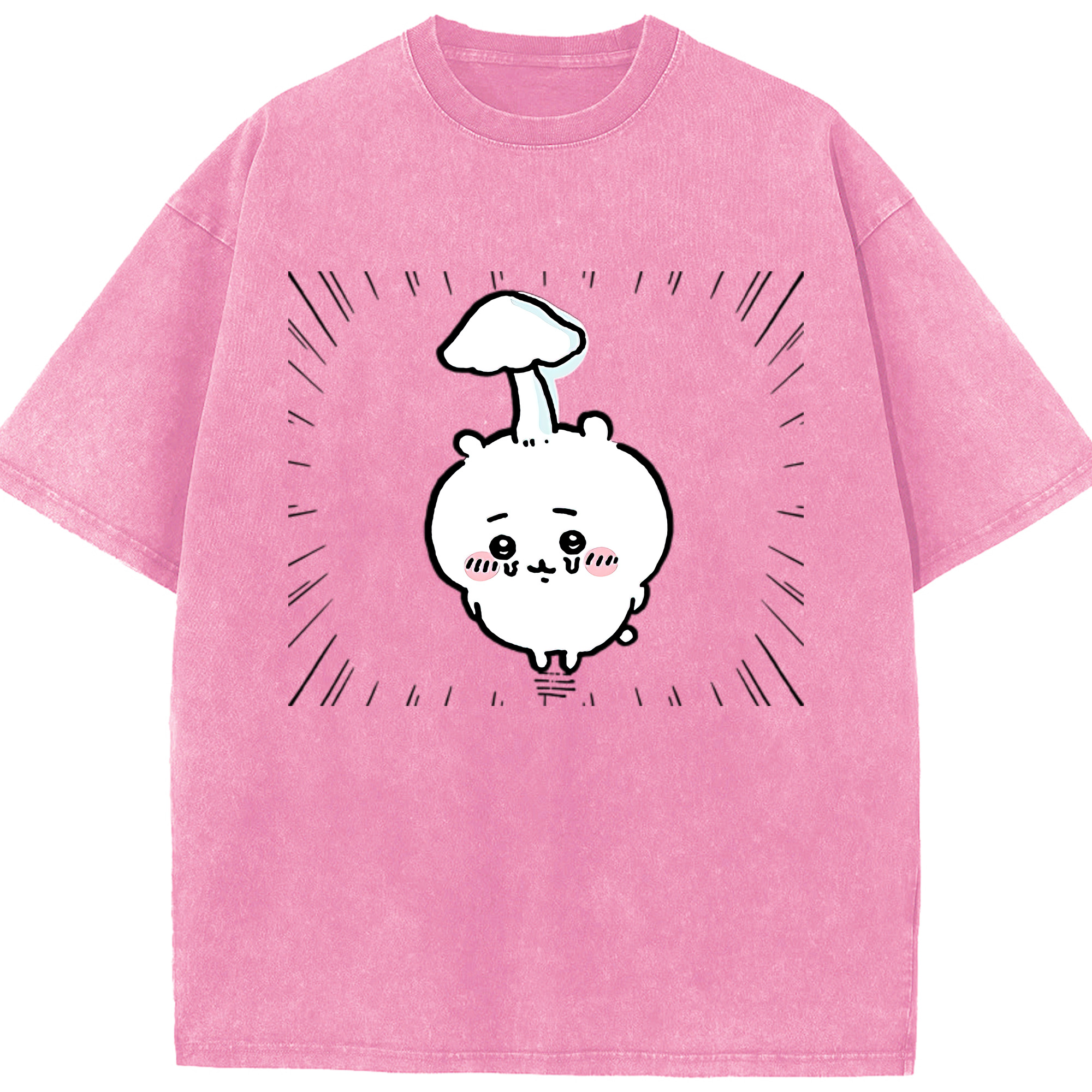 （画像用） ちいかわ ちいかわ Chii-kawa chiikawa 綿100% ヴィンテージ風 半袖Tシャツ（フロントプリント）